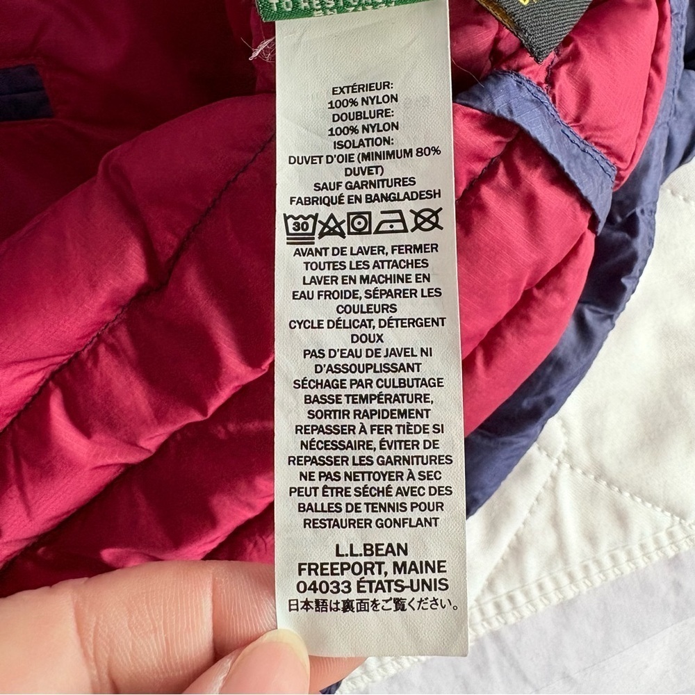 L.L. Bean Girls Purple Puffer Down Jacket - Picture 10 of 13
